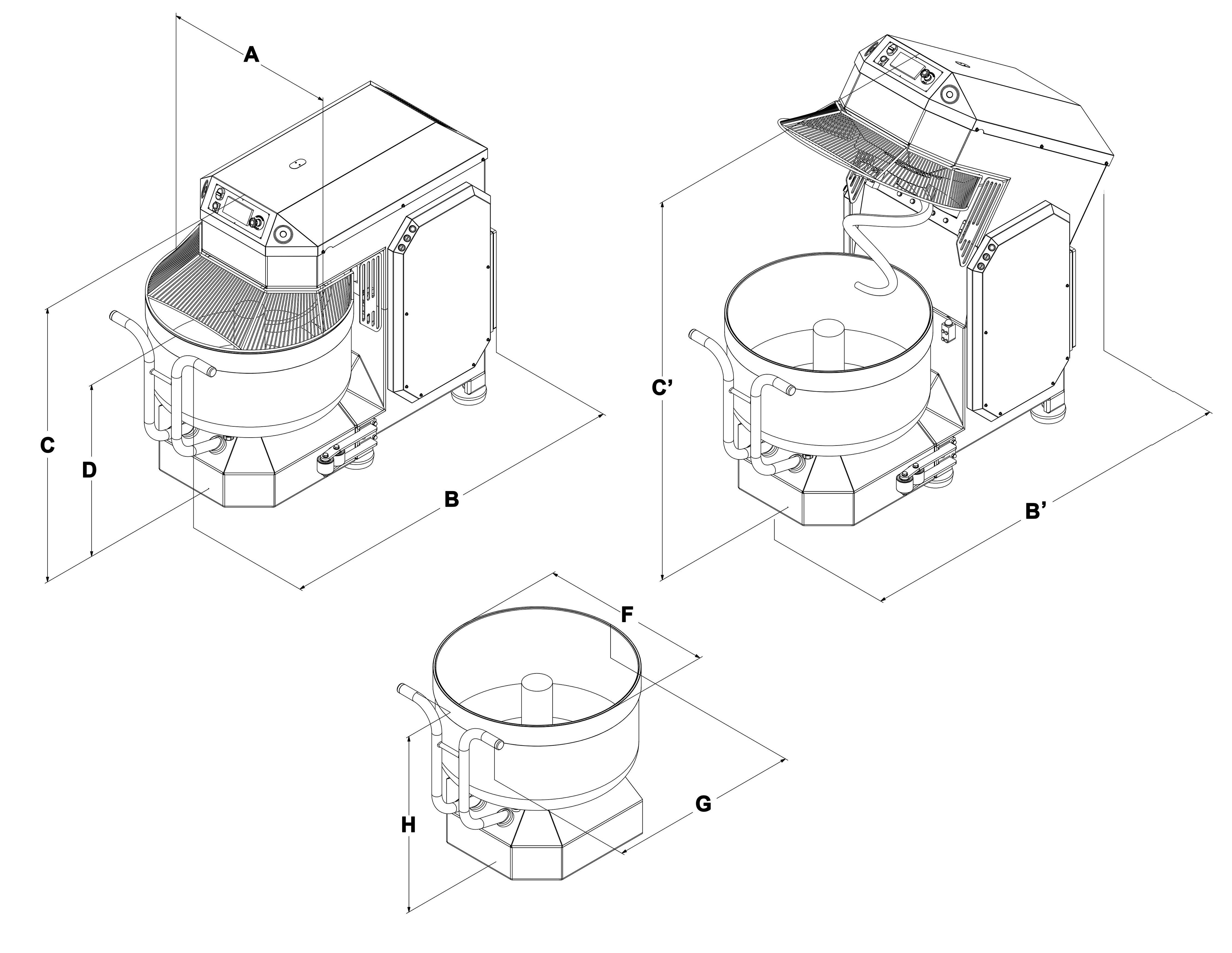 Perxfe-ca - pétrin professionnel - caplain - 4,5 - 160 kg_3