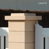 Chapeau de pilier plat double couronnement - chapeau de poteau - weser - 32 x 32 x 7 cm à  50 x 50 x 6 cm_3