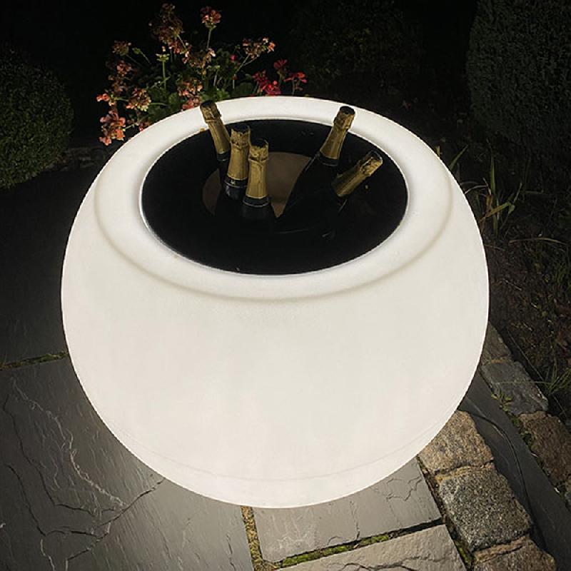 Pot de fleurs rond sphérique XXL lumineux Speranza 325L - finition grainée - intérieur/extérieur - Plast'Up Rotomoulage_3