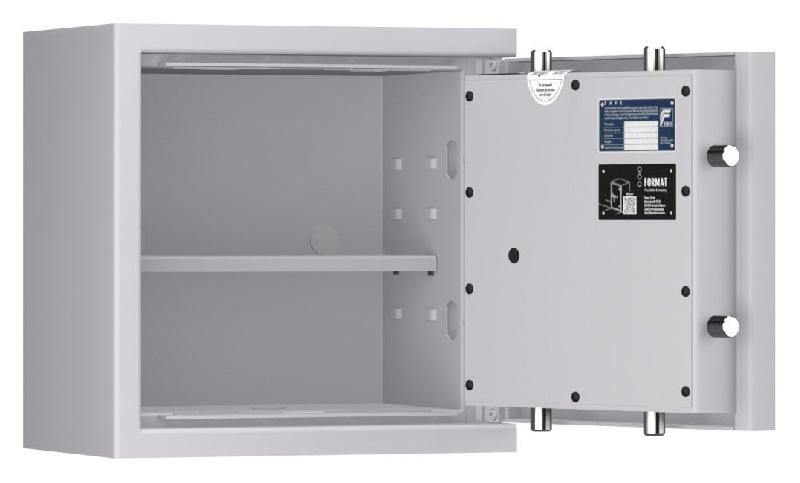 Coffre-fort FORMAT Lyra 1 Classe 0 - Anti-effraction certifié EN 1143-1 - Serrure à combinaison mécanique / Gris clair RAL 7035_3