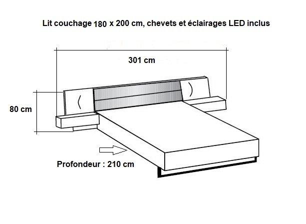 LIT CHEVETS DESIGN VICK 180 X 200 CM CHÊNE ARTISAN TÊTE CUIR SYNTHÉTIQUE_3