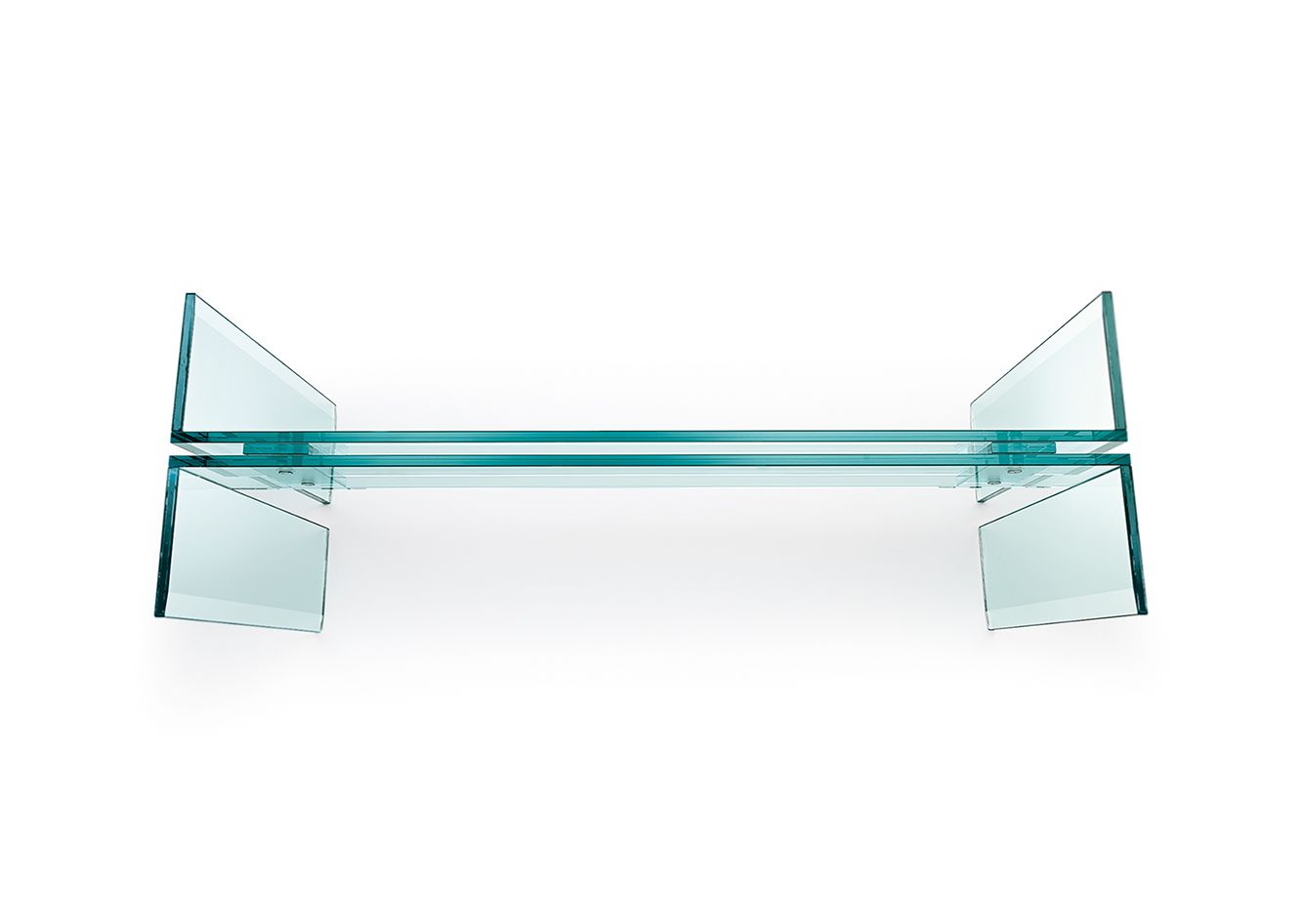 LLT Home Office - Bureau droit en verre transparent - Fiam Italia SRL - 15 mm d'épaisseur_3