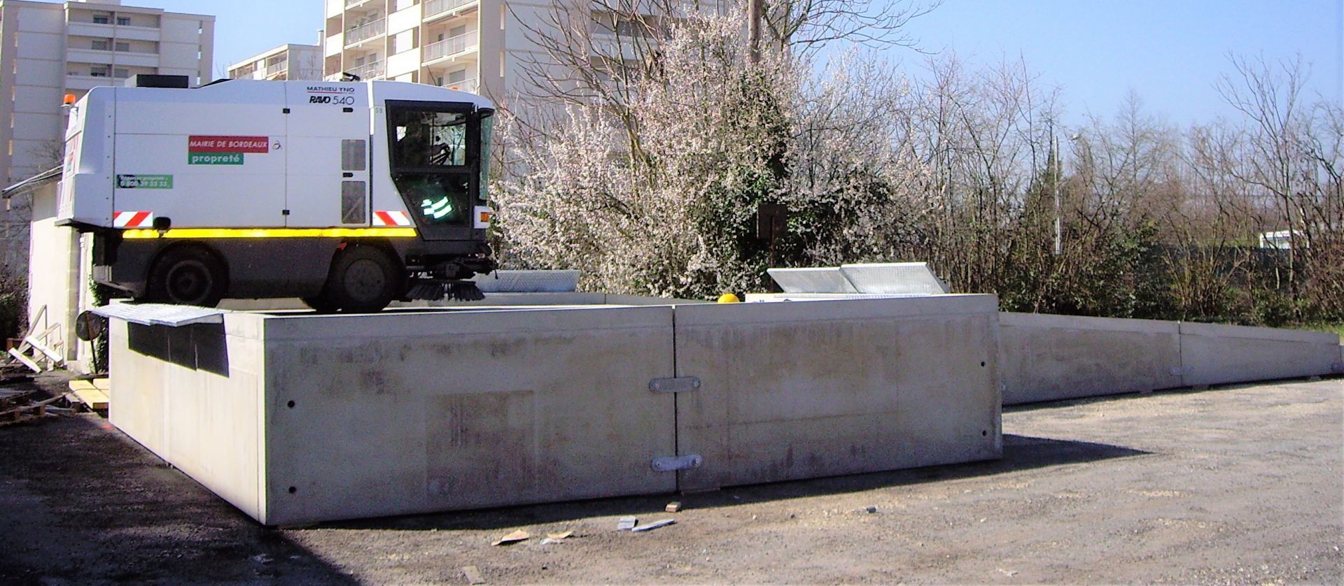 Quai en béton pour logistique et manutention