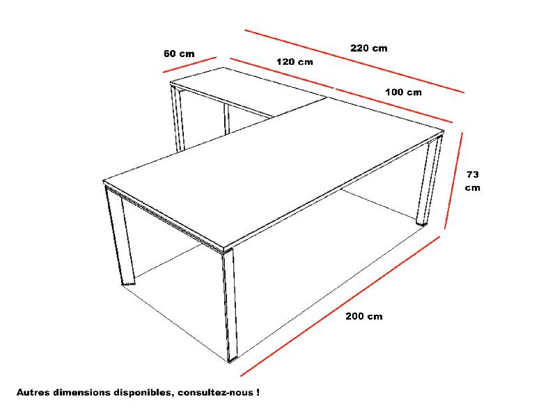 Bureau d'angle en verre Star- Mobel Linea - 200, Verre Blanc_3