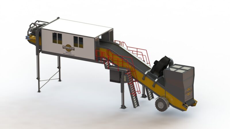 Cabine de tri mobile pour déchets - Screenpod SPS122 M - 2 baies compactes avec 4 places de tri, climatisation et convoyeur à vitesse variable_4