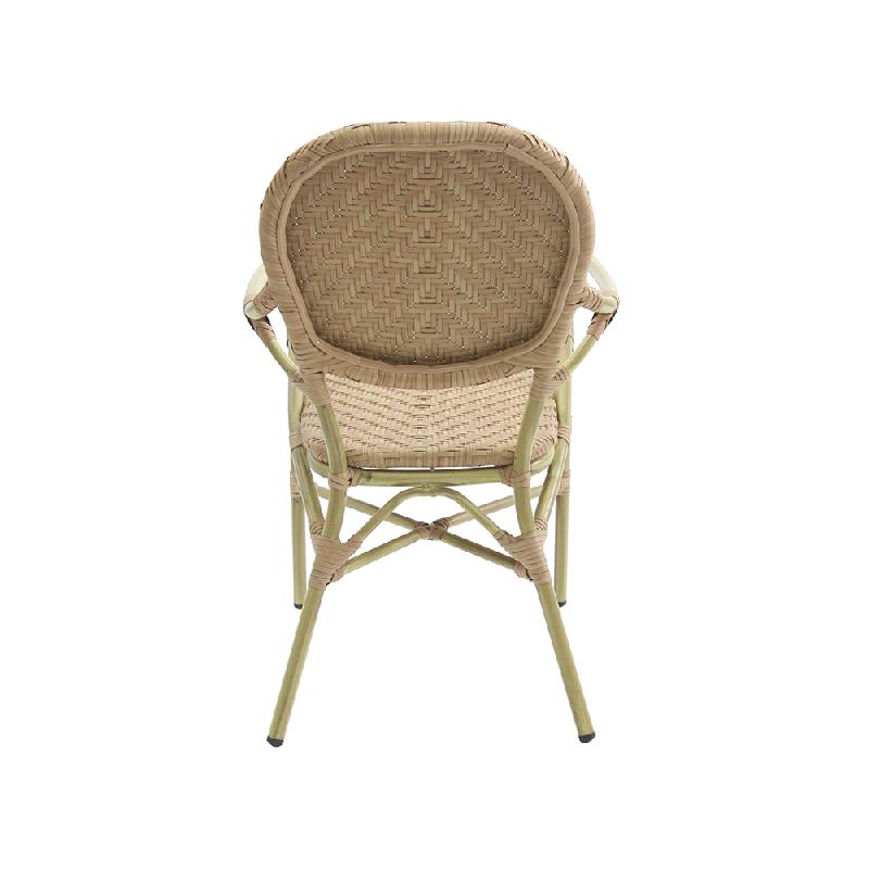 Tango - Fauteuil de bistrot en rotin synthétique bambou-naturel_3