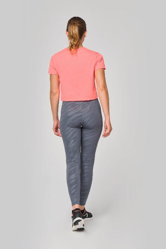 Crop top triblend femme - Réf: PA4022 - PROACT - 50% polyester, 25% coton, 25% viscose - 130 g/m²_3