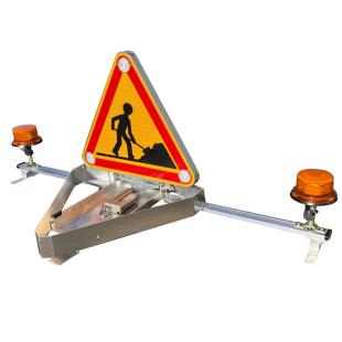 Barre de signalisation électrique 700 mm avec gyrophare orange