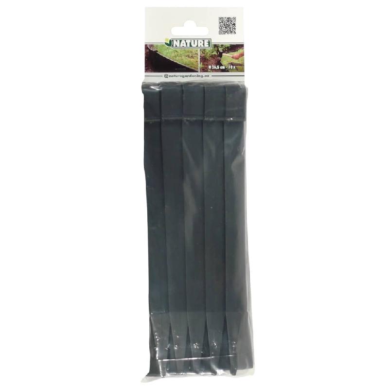 Nature chevilles d'ancrage de jardin 10 pcs noir 428506_3