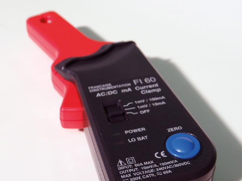 Sonde de courant FI60 - 60 A AC/DC pour multimètres - ouverture 9 mm - réglage automatique du zéro_3