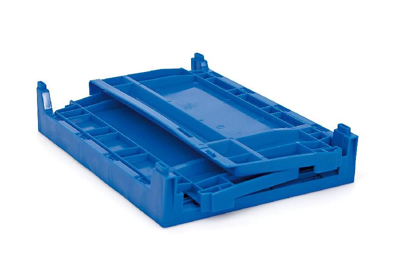 Bac de rangement pliable bleu - 30L_3