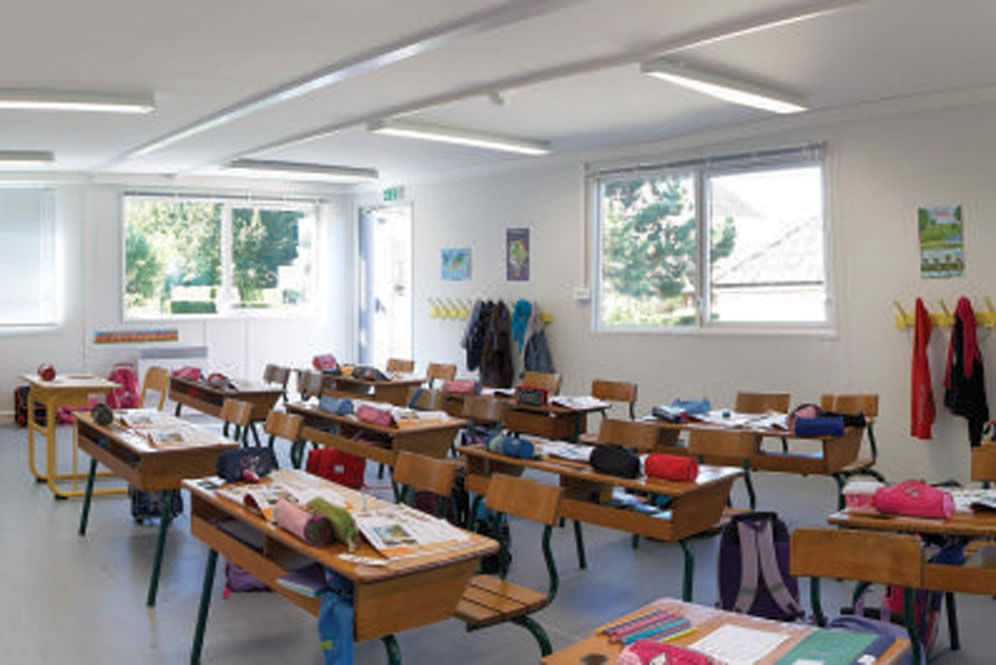 Bâtiment scolaire modulaire conforme à la réglementation RT 2012