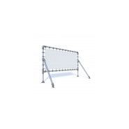 Structure de stand d'exposition en aluminium - Borney - sur pieds, modulable avec bâche tendue_3