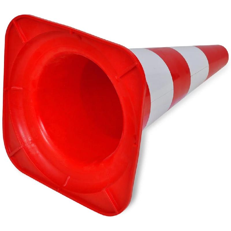 Vidaxl cône de signalisation réfléchissant 10 pcs 50 cm rouge et blanc 141818_3