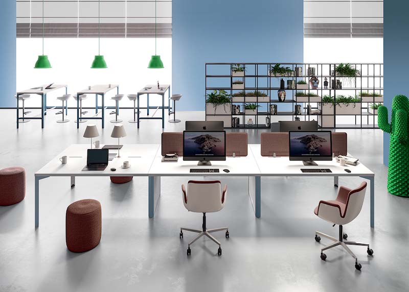Bureaux  open space mélaminé  pieds panneaux/métal/bois : un design fonctionnel et de qualité pour les besoins des entreprises pour toutes les entreprises_3