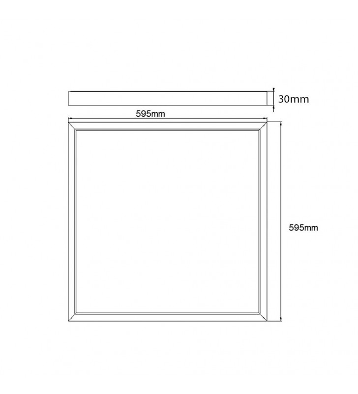 Dalle led 600x600 48w 6000k chip osram - réf bacosr486k_3