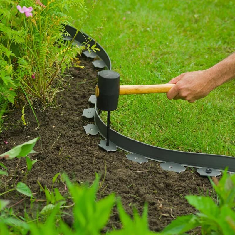 Nature piquets au sol 10 pcs 20 cm noir 446393_3