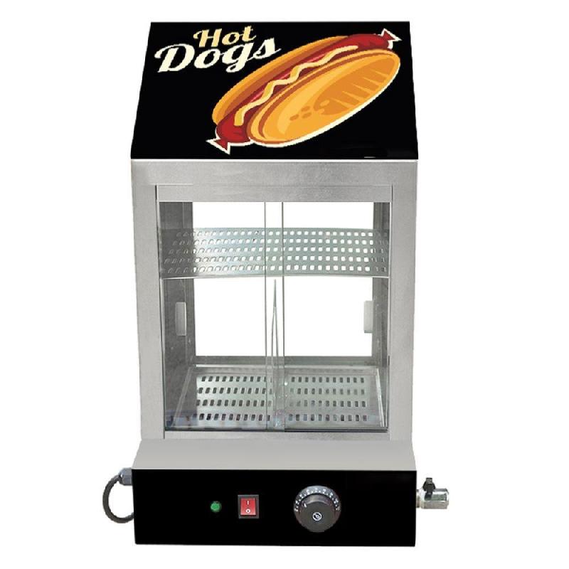 Vitrine chauffante pour Hot Dog à deux niveaux_3