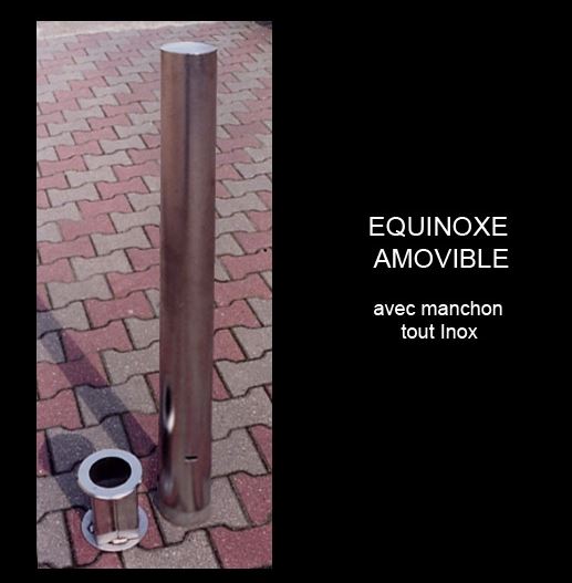 Potelet ou borne inox à sceller ou amovible - tête démontable - hauteur hors sol 900 mm - norme TRAT1225621A_3