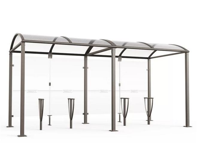 Appui vélo Lisbonne - sur platine ou scellement direct - faible encombrement - largeur 505 mm - hauteur 870 mm - tube acier 80 x 40 mm_3