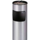 Poubelle cendrier ronde Pradet - acier thermolaqué avec liner galvanisé 12,5L - Disponible en métal ou inox_0