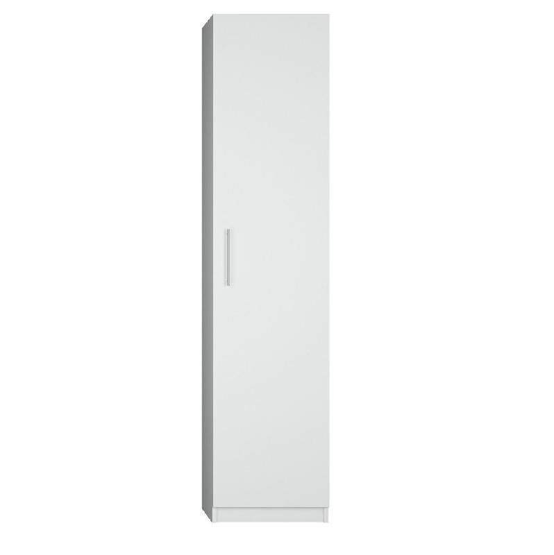 Armoire Lit Escamotable Horizontale STRADA-V2 Gris/Blanc Mat - Façade Blanc Brillant - 2 Colonnes - Couchage 140x200 cm_3