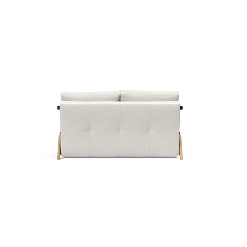 Canapé design convertible Cubed Wood 02 - Innovation Living - 200x140 cm - Tissu Vivus Dusty Off White_3