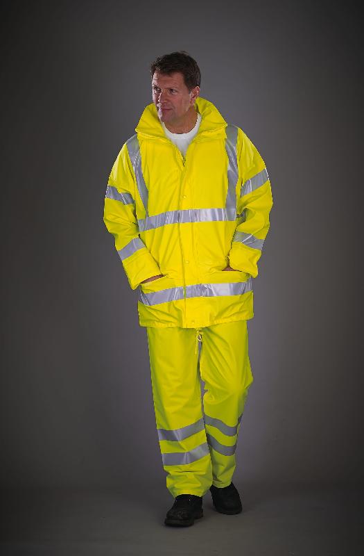 Veste de pluie respirante Hi-Vis Soft Flex - Réf: YHVS450 - Marque Yoko - Norme EN ISO20471:2013 Catégorie 3 et EN343 Class 3.3_3