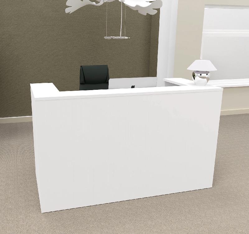 Bureau d'accueil Delta First monocolor - Mobel Linea - 184, Blanc_4