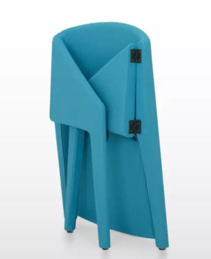 Chaise de conférence pliable avec tablette et roulettes - Tissu Xtreme ultra résistant - Modèle 'Hyway'_3