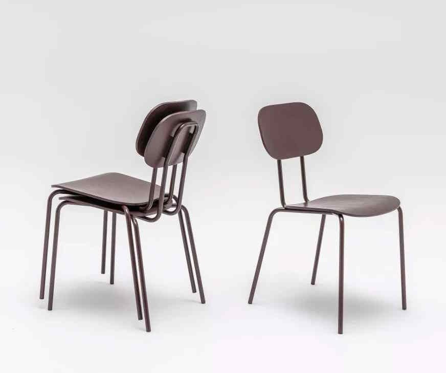 Chaise NEW-SCHOOL - design vintage revisité, empilable, configurable et polyvalente_3
