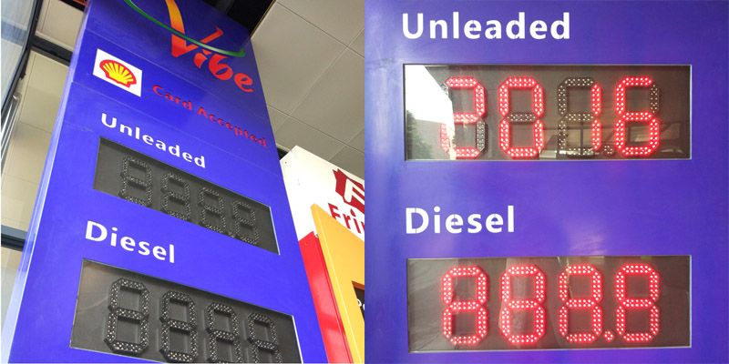 Gsyz0005 - panneau affichage prix carburant - Foshan Nanhai Guose - puissance légère 240W - acier inoxydable et LED_3