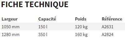 Godet à basculement Avant Tecno - Capacité : 150 à 350 L - Hauteur de basculement jusqu'à 3300 mm_3