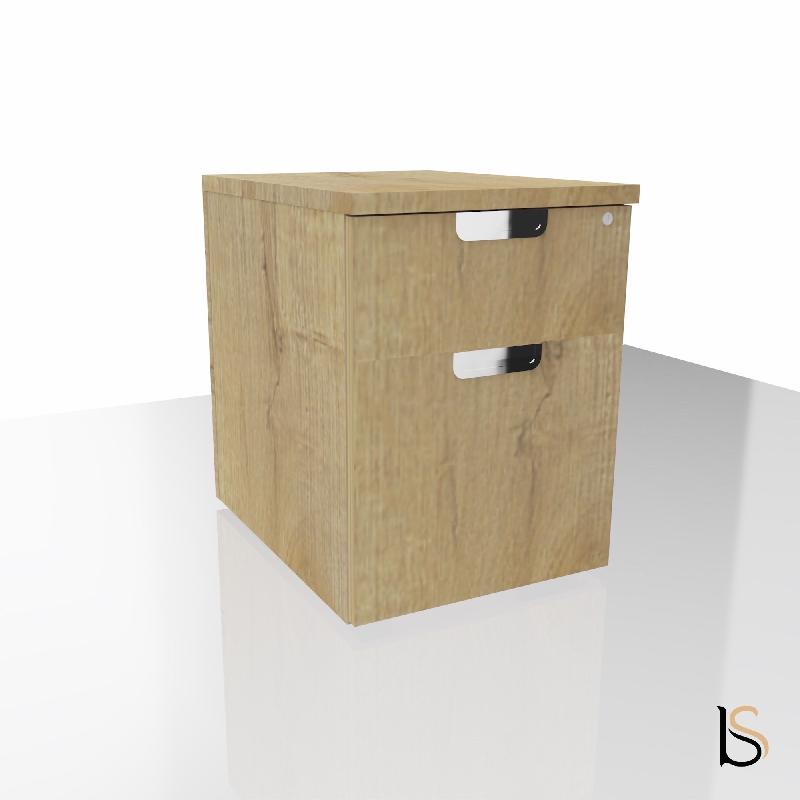 Caisson mobile TAK - Mobel Linea - 2 tiroirs, Chêne veiné_3