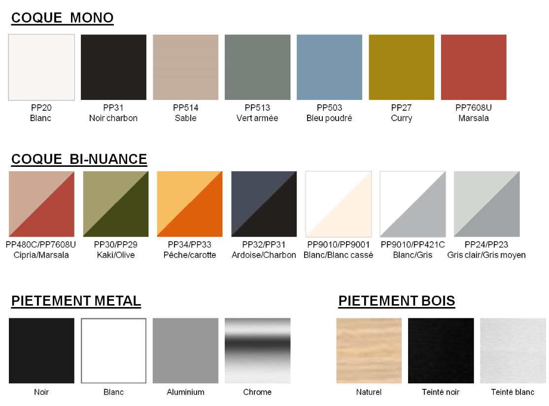 Chaise empilable Pure-Loop - coque monobloc en polypropylène renforcé, mono ou bi-nuance_3