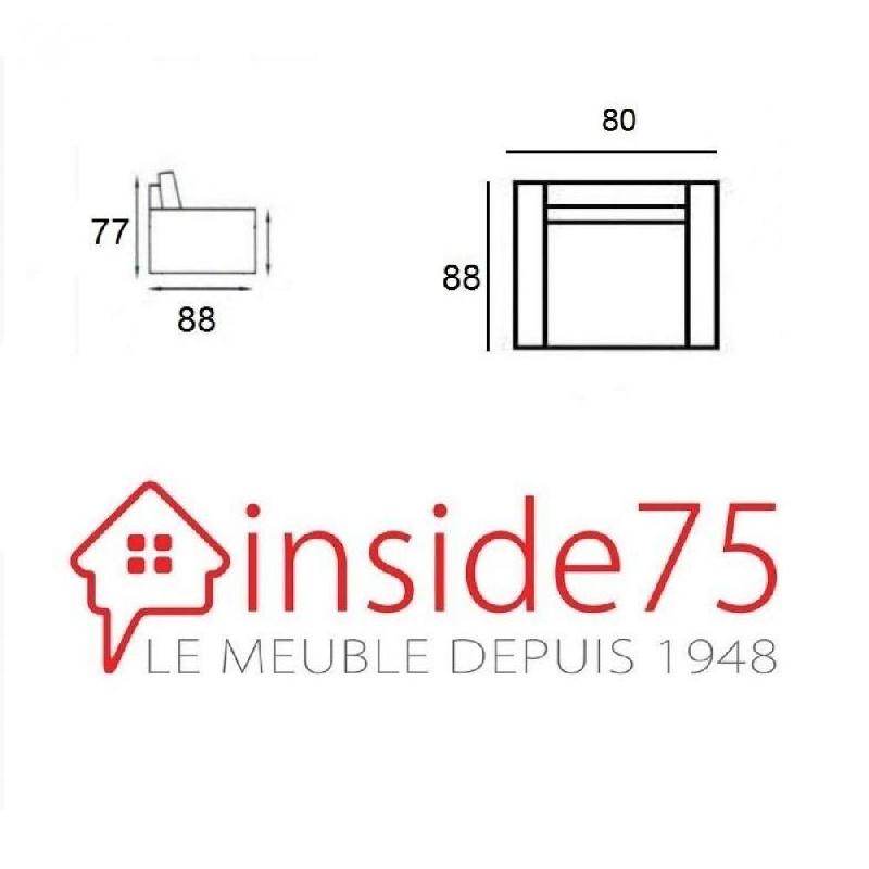 Fauteuil pivotant Lagondo - Velours gris - Grand confort et design élégant - Fabrication italienne_3