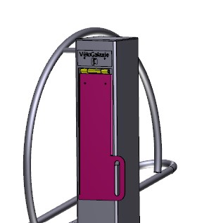 Support et station de recharge extérieure pour 1 vélo électrique - Velec Mono avec prise IP55_3
