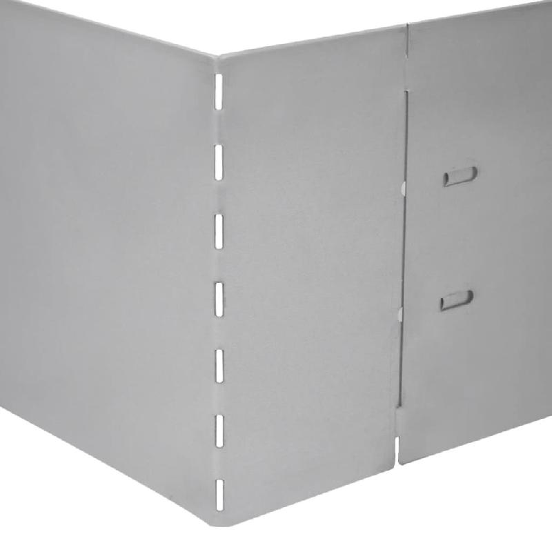 Vidaxl clôture de pelouse 20 pcs acier galvanisé 100x20 cm 274904_3