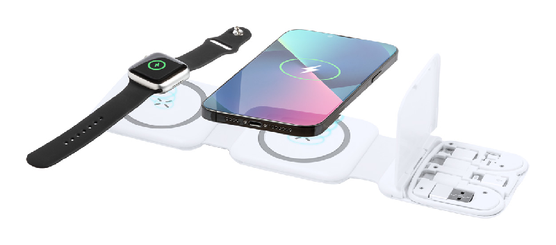 Set de chargement pliable en ABS - Chargeur rapide magnétique 15W - Pour montres intelligentes et écouteurs_3