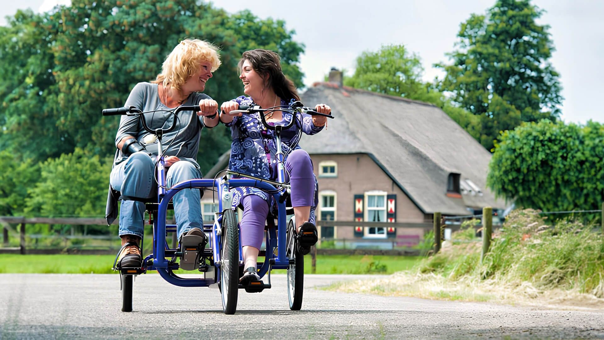 Tricycle tandem électrique avec autonomie jusqu'à 60 km et 7 vitesses