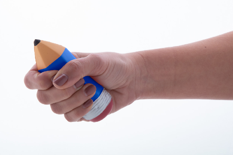 Balle anti-stress en forme de crayon - couleur bleue - 20,8g_3