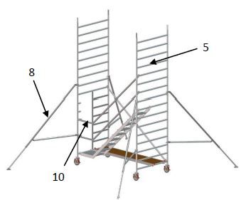 Échafaudage roulant venus - fortal sa - charge d’exploitation par module de plancher 200 kg/m²_3