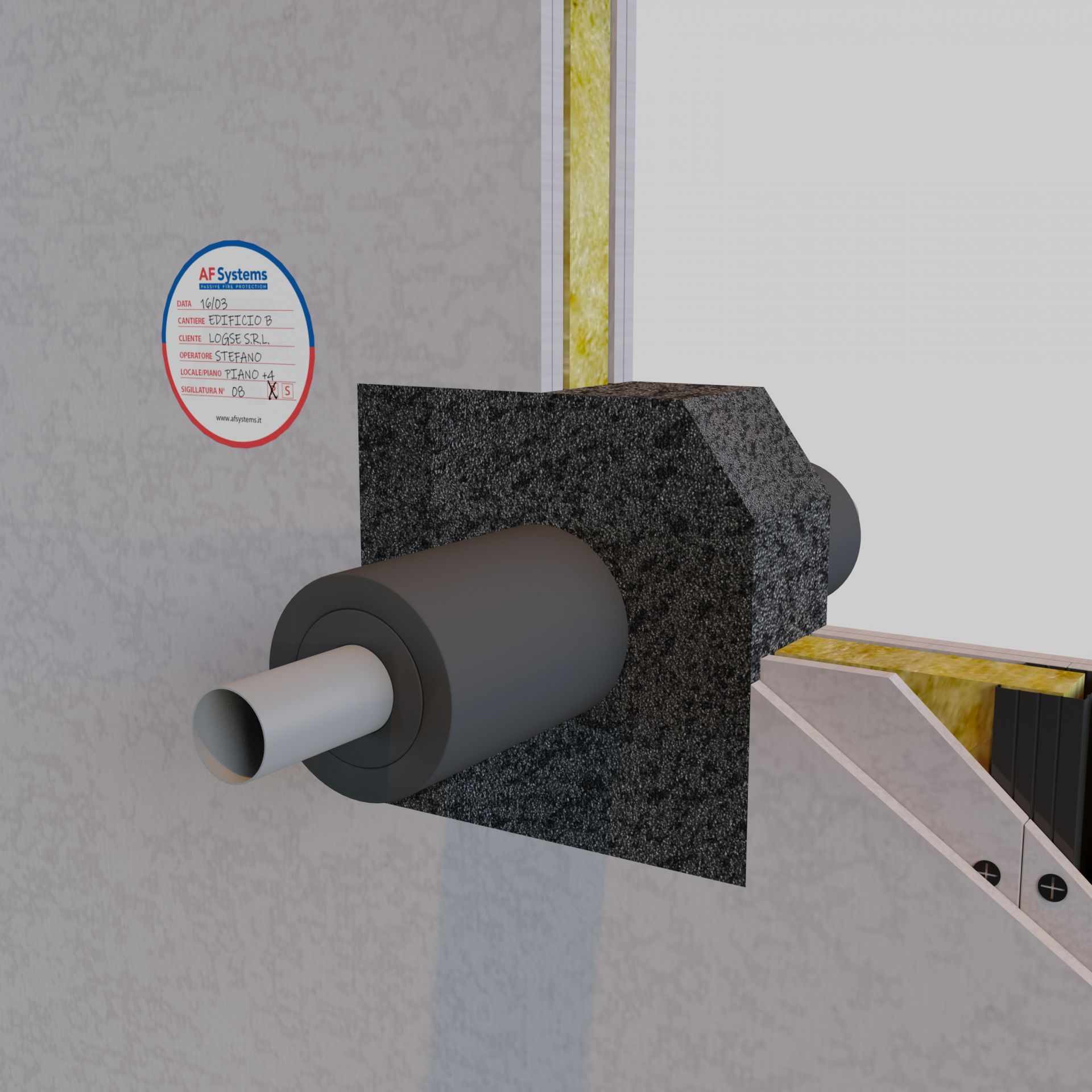 Mousse coupe-feu bi-composant - AF Graphit Foam - protection EI 180 pour passages mur et plafond_3