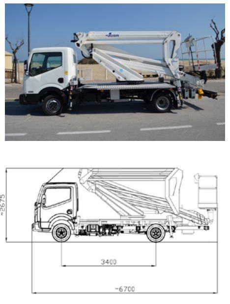 Camion nacelle B240PX - GSR - Hauteur de travail 23.6 m, déport 12.3 m, charge utile 250 kg_3