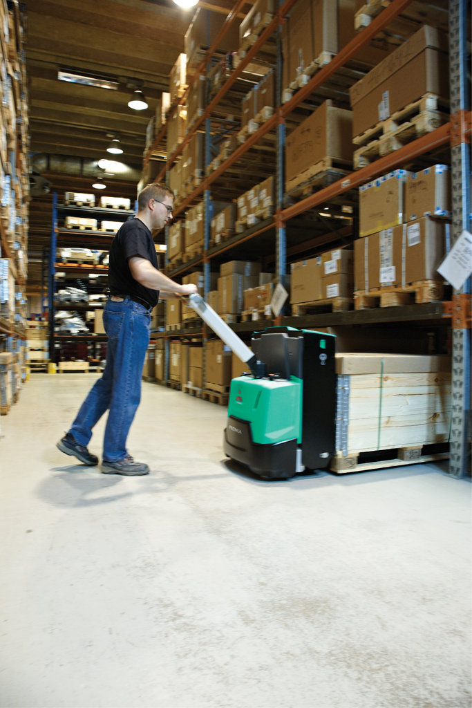 Location courte durée - Transpalette électrique Mitsubishi 1800 kg Premia ES PBP18N2 - Intérieur, performant et stable_3