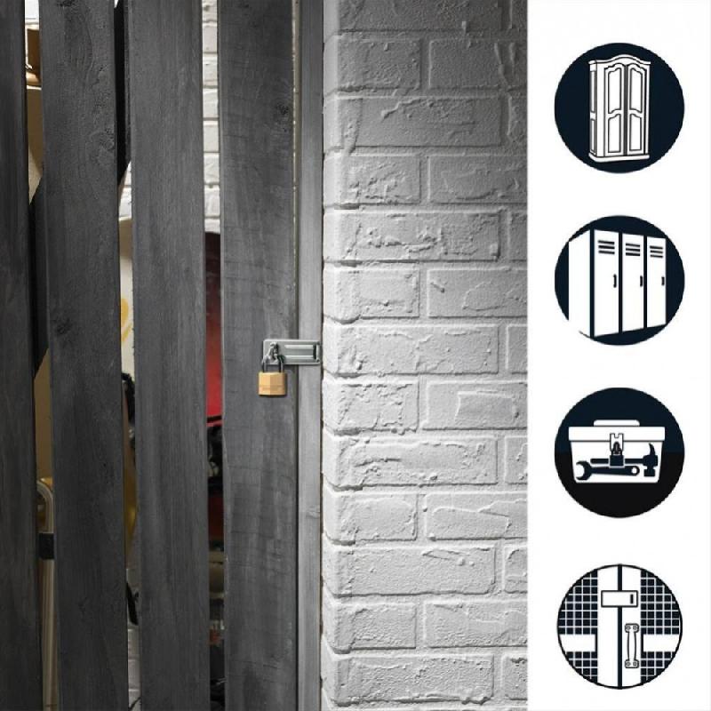 MASTER LOCK 140703EURD - Pack avec moraillon de porte et cadenas à clé en laiton 40 mm - Utilisation intérieure_3