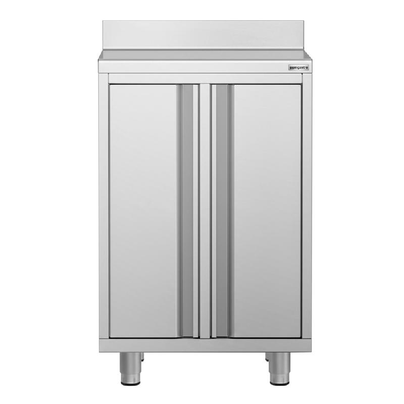 Meuble inox pour machine à café - 600 x 600 mm - 2 portes battantes_3