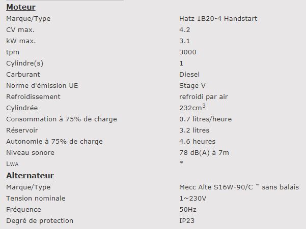 Groupe électrogène EP3000D - Europower - 2.8 kVA max. - 230V - 995010300_3
