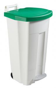 POUBELLE a pedale 90l BOOGY blanc avec couvercle coloris au choix_3