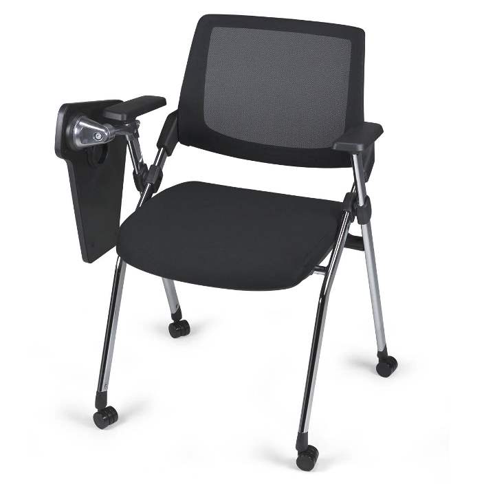 Chaise empilable anny sur roulettes, assise relevable_3